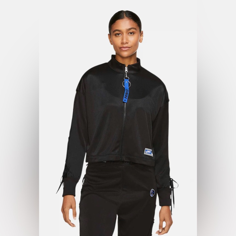 Womens‎ Size XS Nike Sportswear Full Zip Lace Up Cropped Jacket CU6789-010